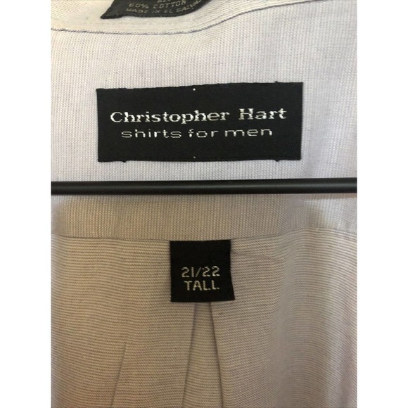 Christopher Hart Button Up Shirt Men's Size 21/22 Tall Short Sleeve - Picture 4 of 7